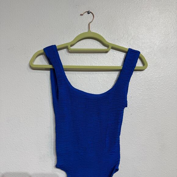 Cleonie Atlantic Blue Bathe MAILOT Low Back One Piece Sz O/S NWT - Picture 3 of 11